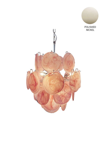 Vintage Art Pink Discs Chandelier - view 24 | morylighting