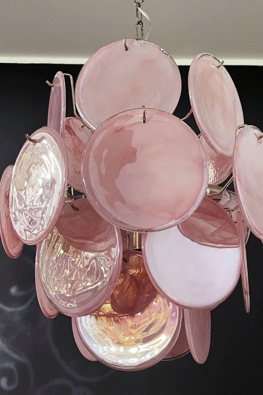 Vintage Art Pink Discs Chandelier - view 19 | morylighting