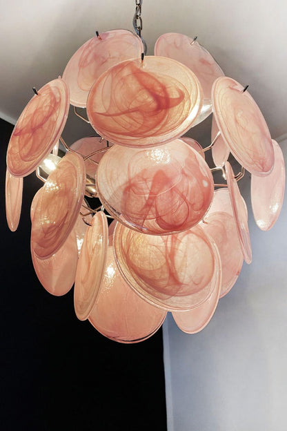 Vintage Art Pink Discs Chandelier - view 17 | morylighting
