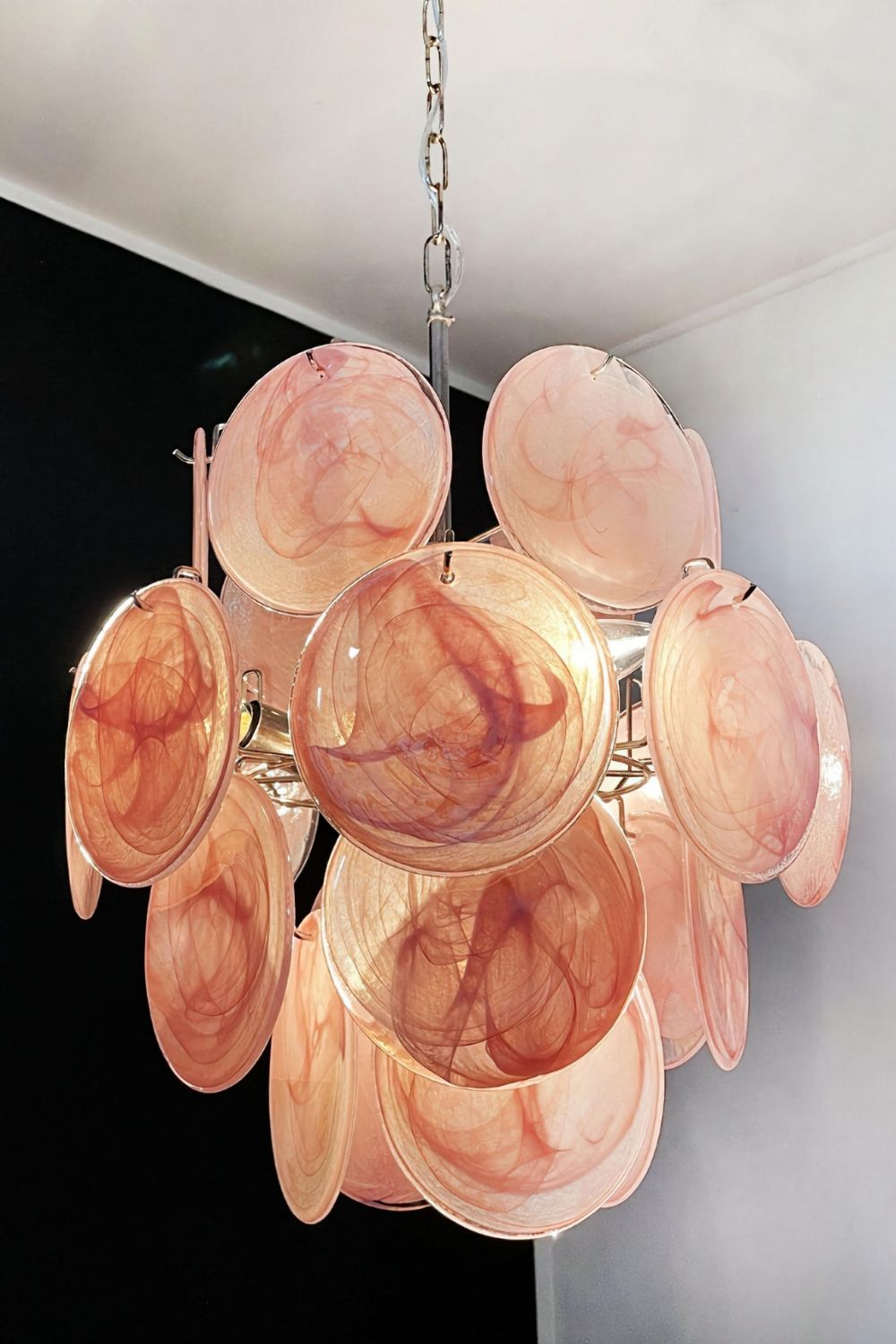 Vintage Art Pink Discs Chandelier - view 15 | morylighting