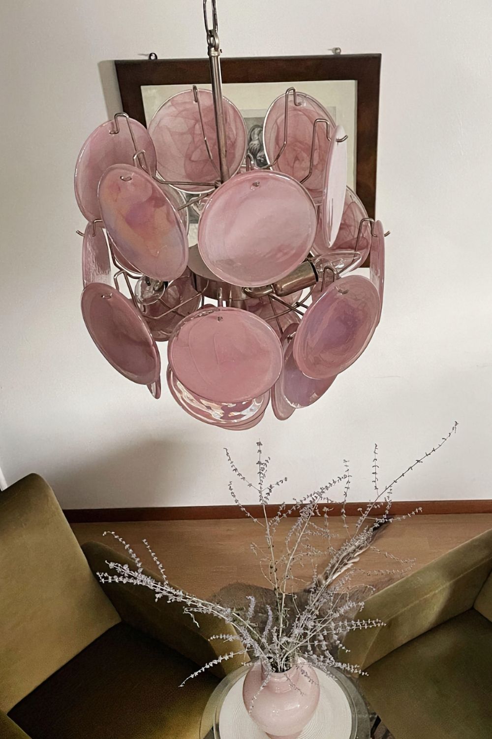 Vintage Art Pink Discs Chandelier - view 14 | morylighting