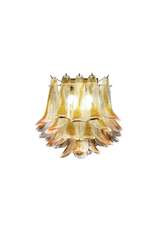 Art Amber Glass Petal Ceiling Light | morylighting