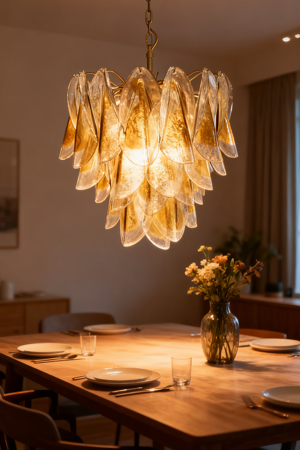 Art Amber  Glass Swallows  Chandelier - view 7 | morylighting