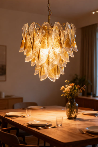 Art Amber  Glass Swallows  Chandelier - view 7 | morylighting
