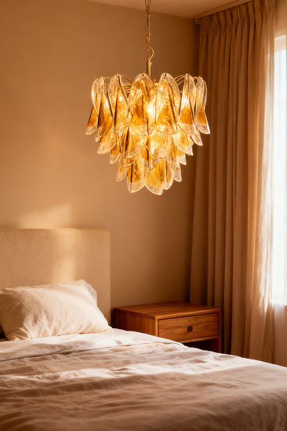 Art Amber  Glass Swallows  Chandelier - view 4 | morylighting