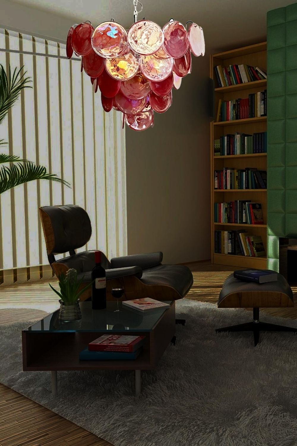 Pink Glass High Quality Art Iridescent Chandelier - view 14 | morylighting