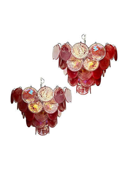 Pink Glass High Quality Art Iridescent Chandelier - view 26 | morylighting