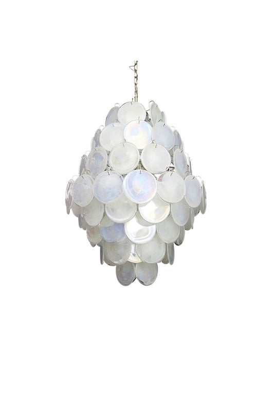 Wonderful Vintage Art White Discs Chandelier | morylighting