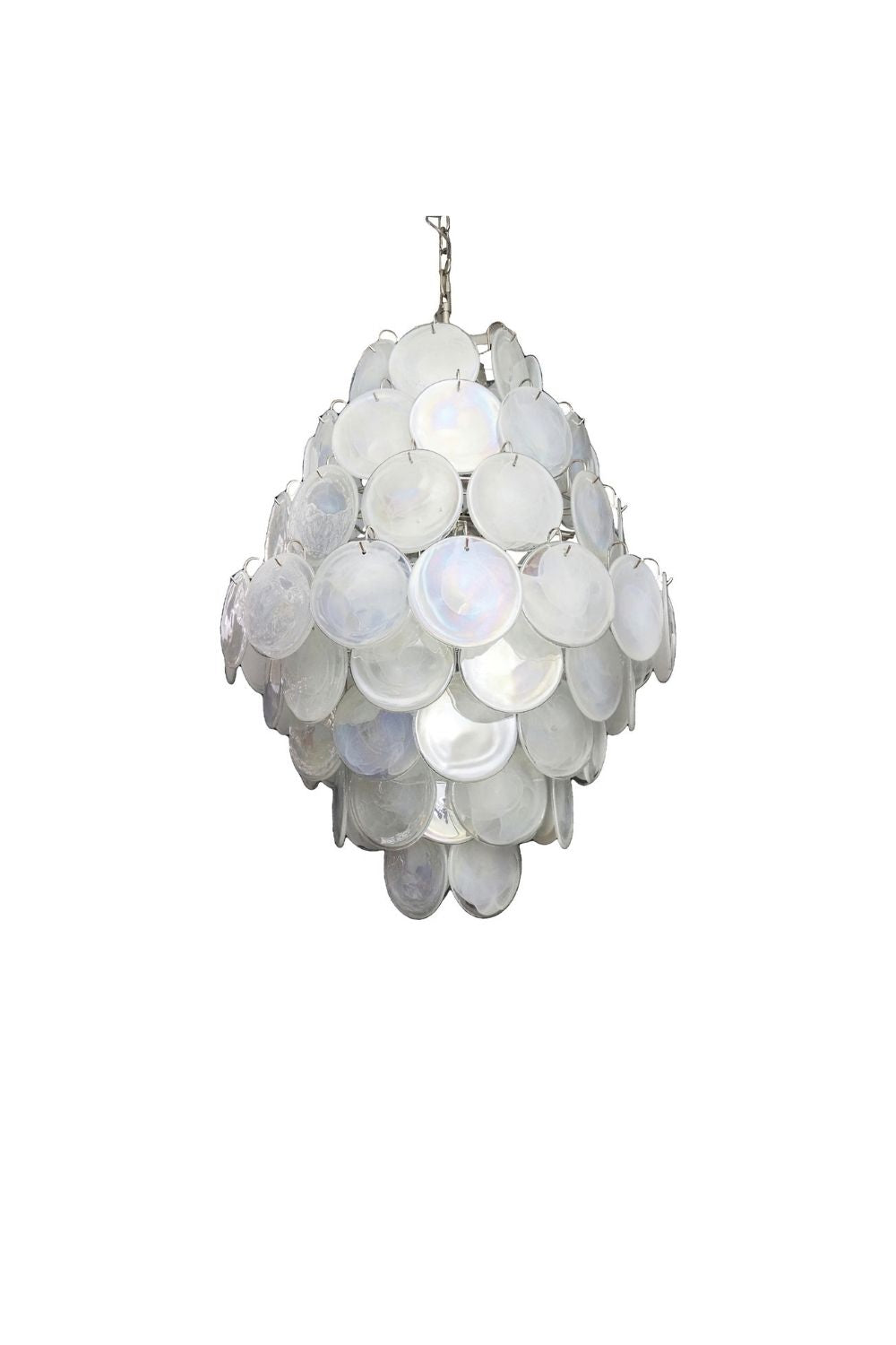 Wonderful Vintage Art White Discs Chandelier - view 24 | morylighting
