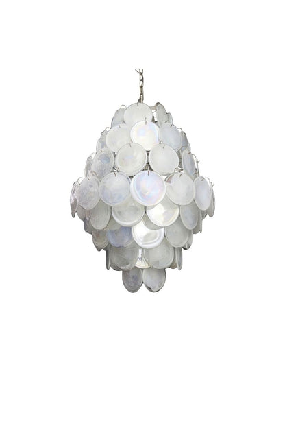 Wonderful Vintage Art White Discs Chandelier - view 24 | morylighting