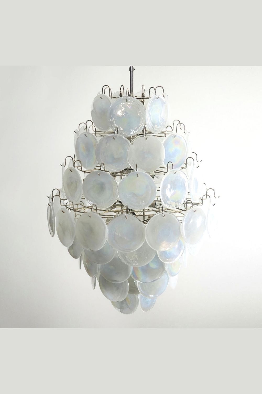 Wonderful Vintage Art White Discs Chandelier - view 16 | morylighting