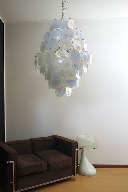 Wonderful Vintage Art White Discs Chandelier - view 7 | morylighting