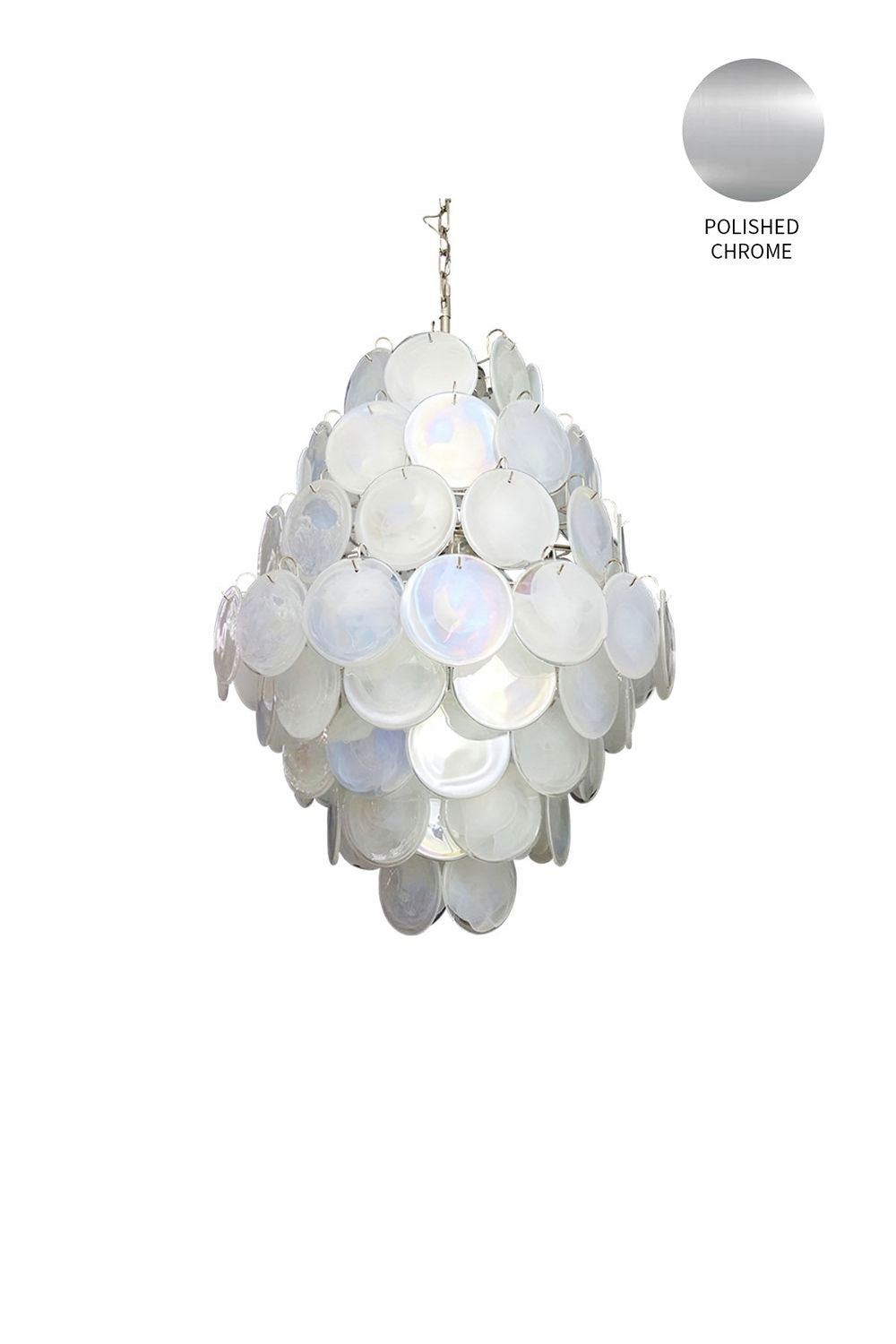 Wonderful Vintage Art White Discs Chandelier - view 25 | morylighting