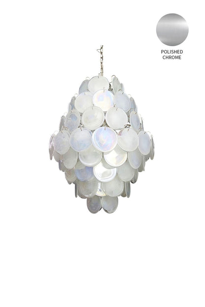 Wonderful Vintage Art White Discs Chandelier - view 25 | morylighting