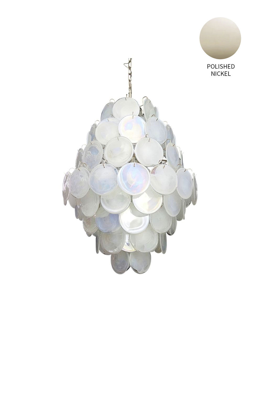 Wonderful Vintage Art White Discs Chandelier - view 26 | morylighting