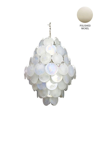 Wonderful Vintage Art White Discs Chandelier - view 26 | morylighting