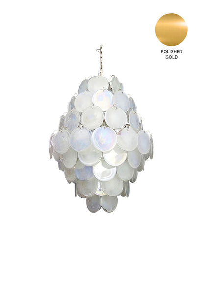 Wonderful Vintage Art White Discs Chandelier - view 27 | morylighting