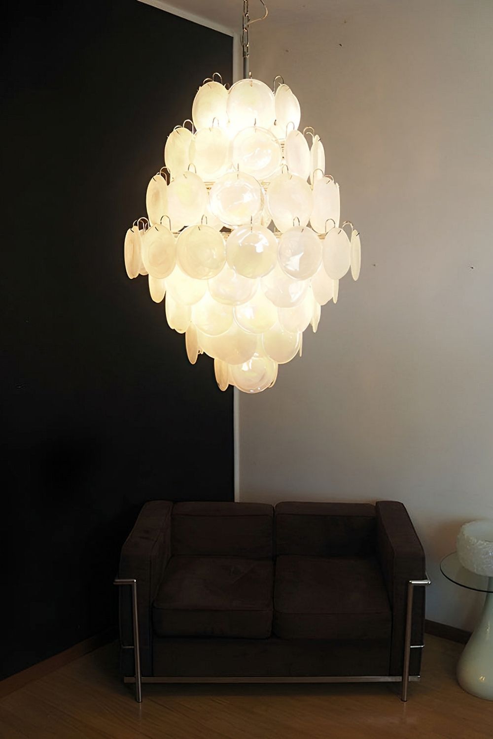 Wonderful Vintage Art White Discs Chandelier - view 8 | morylighting