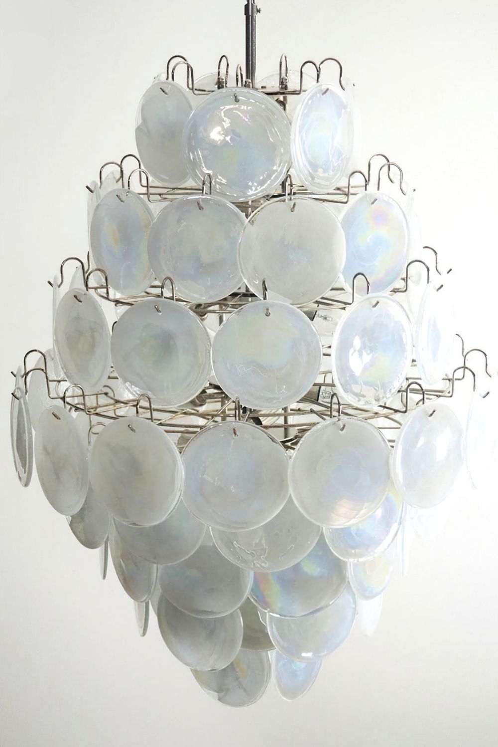 Wonderful Vintage Art White Discs Chandelier - view 13 | morylighting