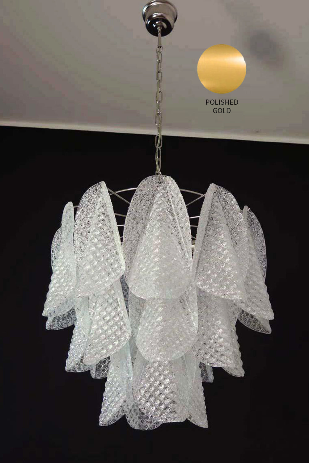 Art Glass Leaf Chandelier - view 18 | morylighting