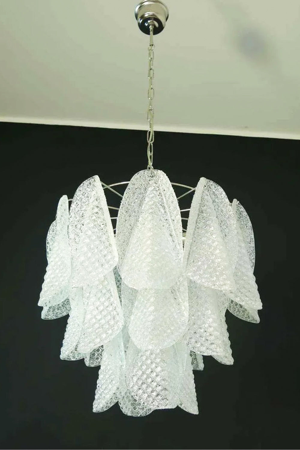 Art Glass Leaf Chandelier - view 7 | morylighting