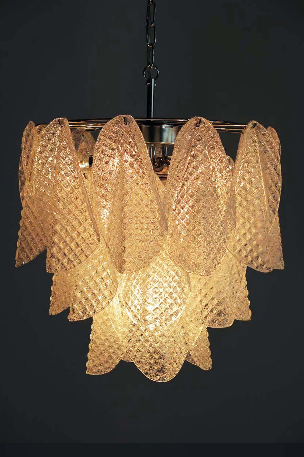 Art Glass Leaf Chandelier - view 9 | morylighting