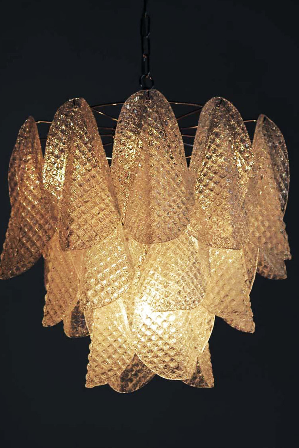 Art Glass Leaf Chandelier - view 12 | morylighting