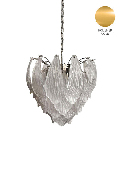 Art Glass Petal Chandelier - view 29 | morylighting