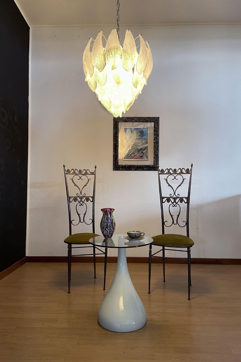Art Glass Petal Chandelier - view 3 | morylighting