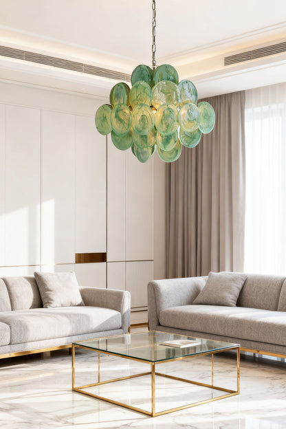 Art Green Disks Chandelier - view 6 | morylighting