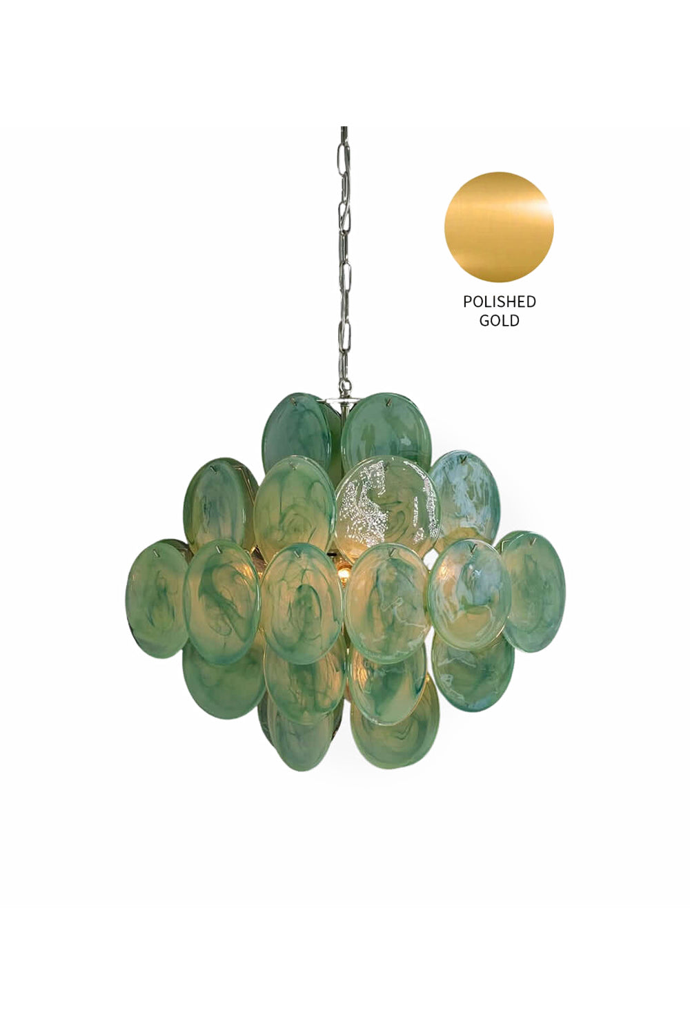 Art Green Disks Chandelier - view 16 | morylighting