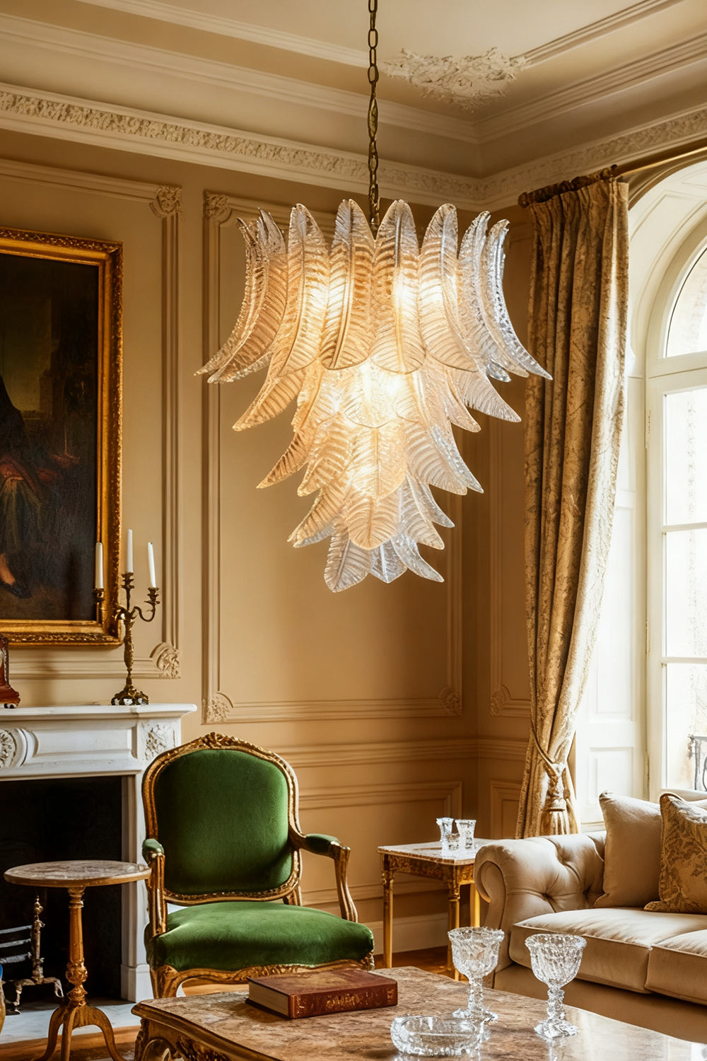 Art Leaf Chandelier - view 2 | morylighting