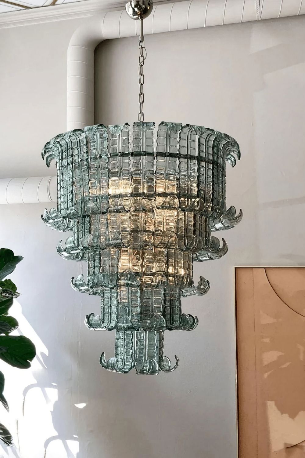 Art Palm Leaf Chandelier - view 2 | morylighting