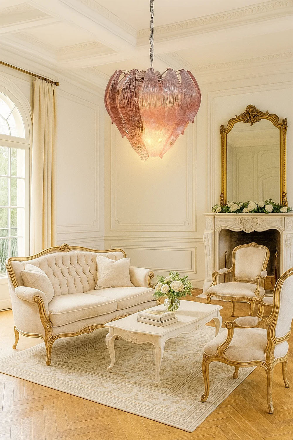 Art Petal Glass Chandelier - view 2 | morylighting
