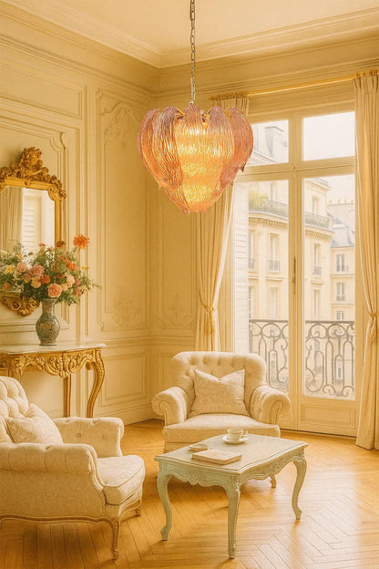 Art Petal Glass Chandelier - view 5 | morylighting