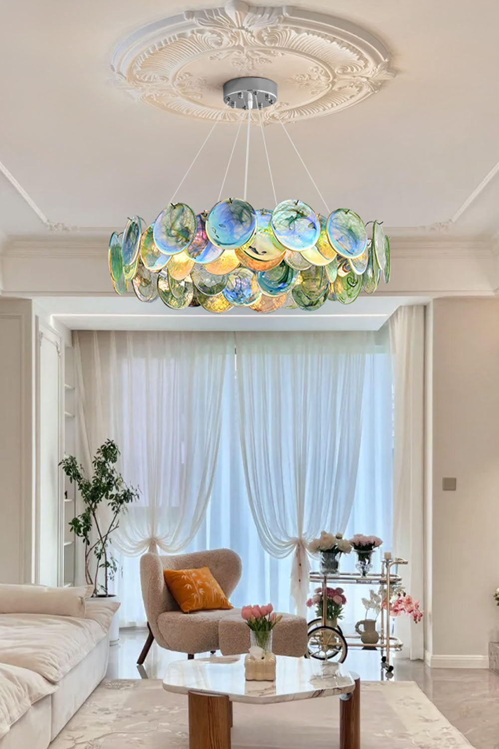 Art Rainbow Discs Chandelier - view 3 | morylighting