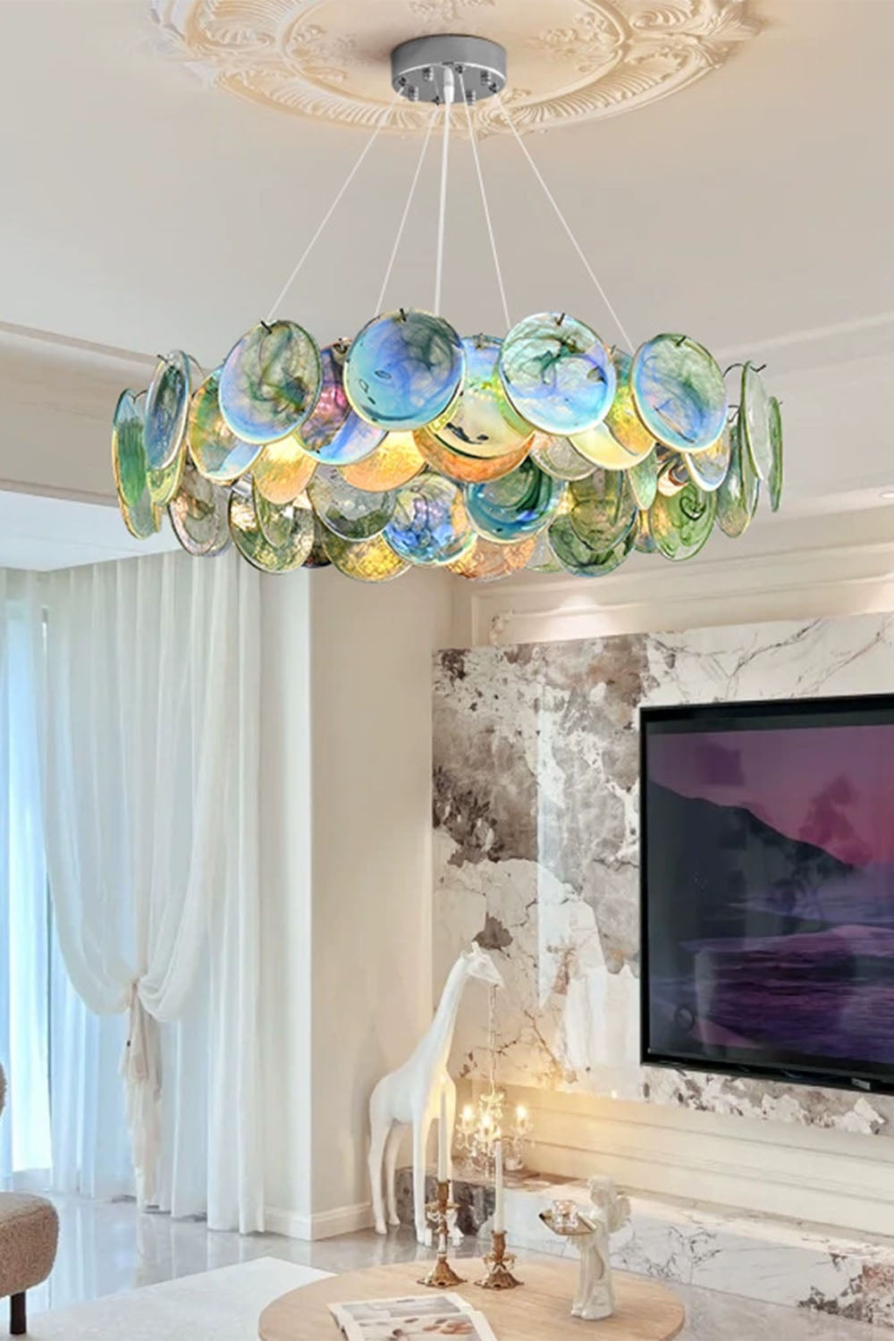 Art Rainbow Discs Chandelier - view 4 | morylighting