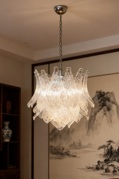 Art Ripple Leaf Glass Chandelier - view 6 | morylighting