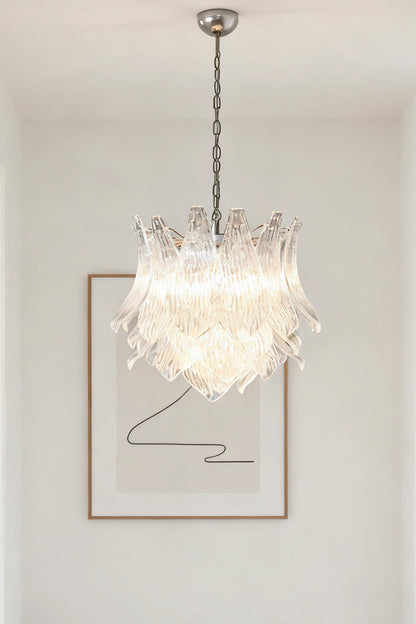 Art Ripple Leaf Glass Chandelier - view 8 | morylighting