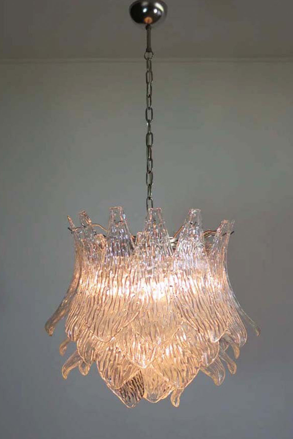 Art Ripple Leaf Glass Chandelier - view 10 | morylighting