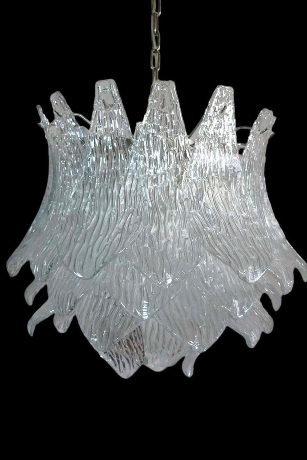 Art Ripple Leaf Glass Chandelier - view 15 | morylighting