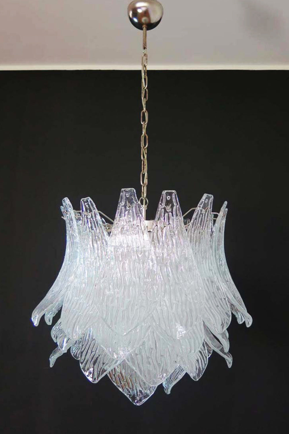Art Ripple Leaf Glass Chandelier - view 13 | morylighting