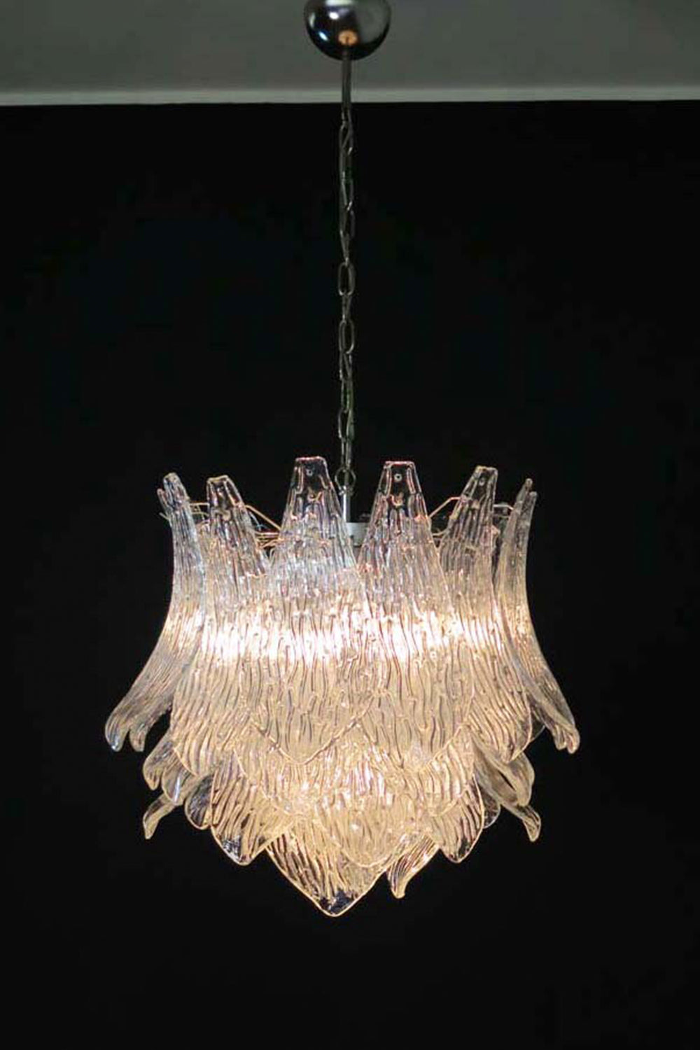 Art Ripple Leaf Glass Chandelier - view 9 | morylighting