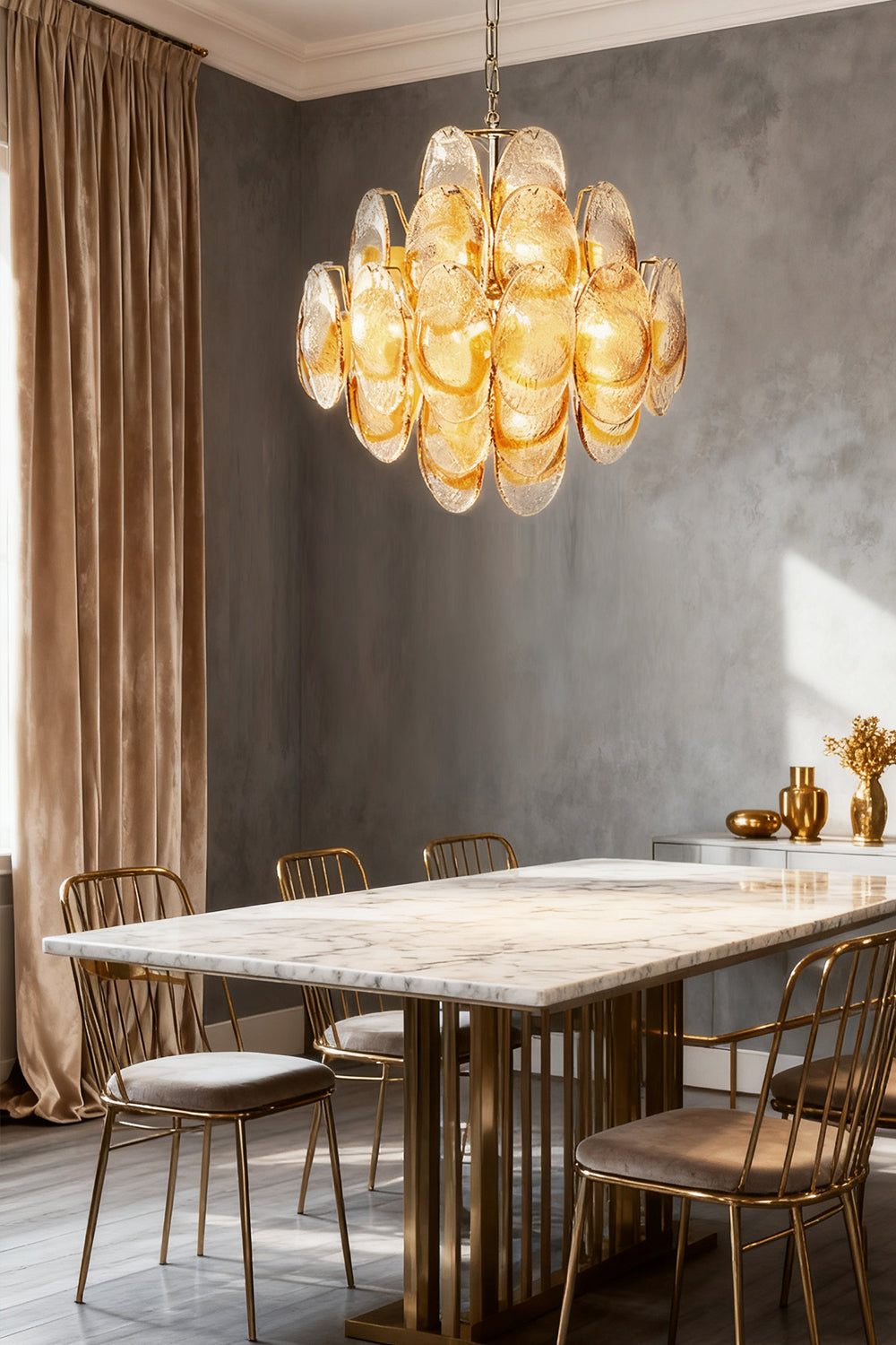 Art Shell-Shaped Glass Chandelier - view 8 | morylighting