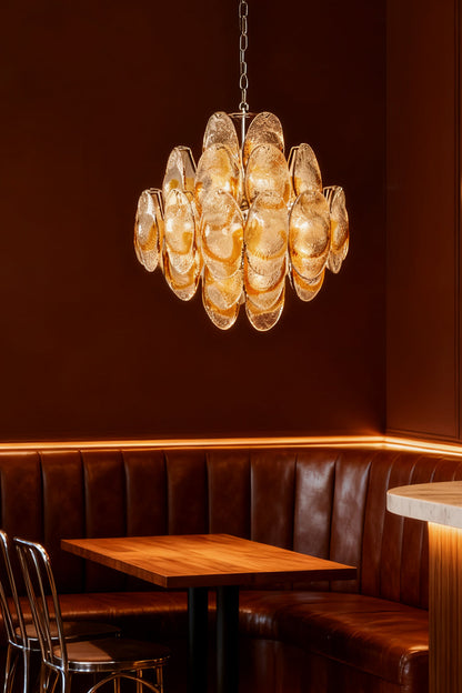 Art Shell-Shaped Glass Chandelier - view 4 | morylighting