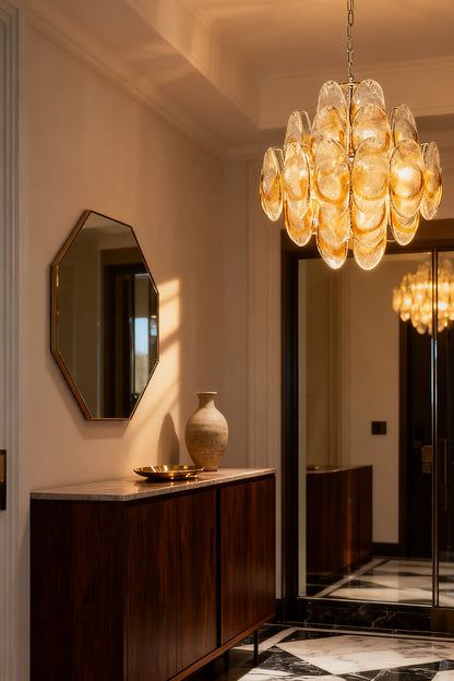 Art Shell-Shaped Glass Chandelier - view 3 | morylighting