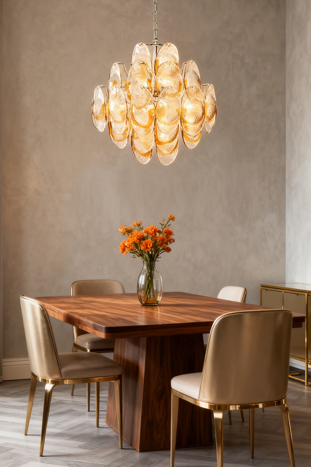 Art Shell-Shaped Glass Chandelier - view 2 | morylighting