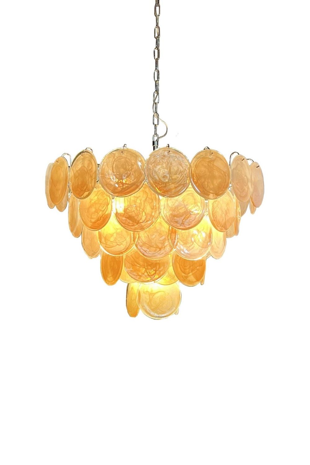Gold Glass High Quality Art Iridescent Chandelier | morylighting