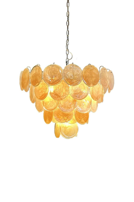 Gold Glass High Quality Art Iridescent Chandelier | morylighting