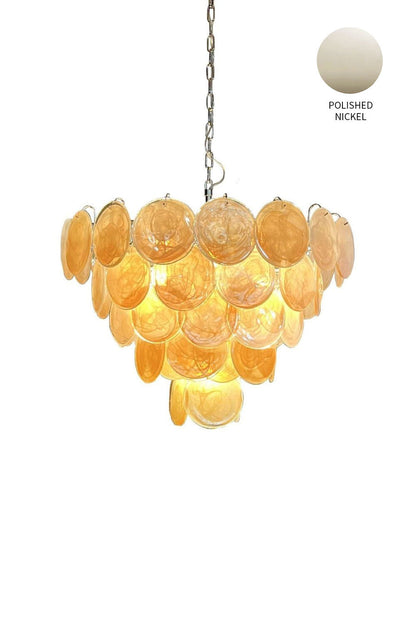 Gold Glass High Quality Art Iridescent Chandelier - view 19 | morylighting